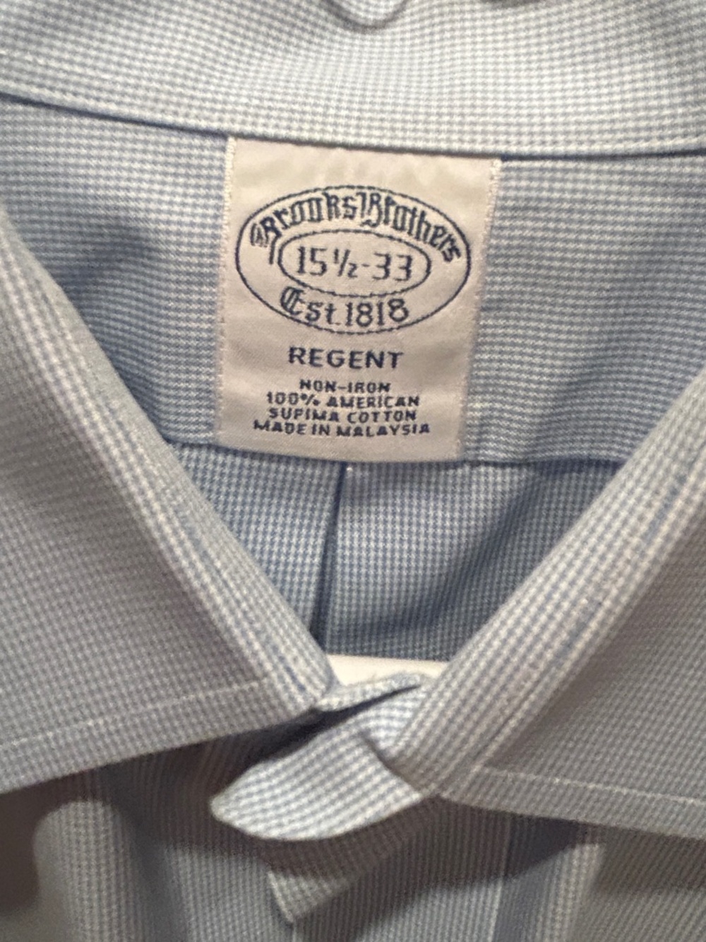 Men’s Gingham Brooks Brothers Dress Shirt